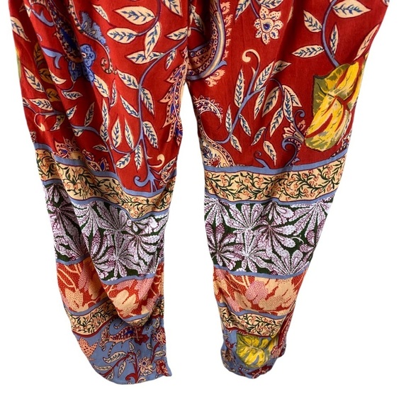 Anthropologie Sonrisa Paisley Pants Red Size XS - Picture 7 of 9